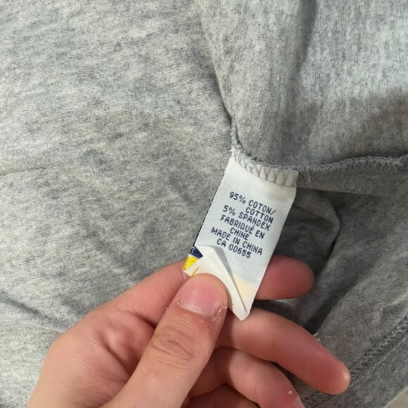 Classic Y2K reitmans cotton spandex grey v neck ¾ sleeve shirt - Picture 14 of 14